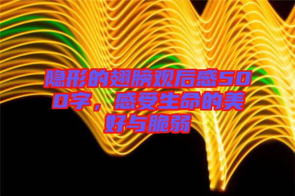 隱形的翅膀觀后感500字，感受生命的美好與脆弱