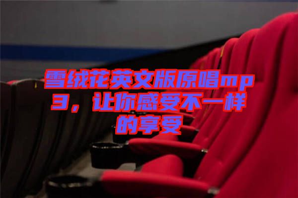 雪絨花英文版原唱mp3，讓你感受不一樣的享受