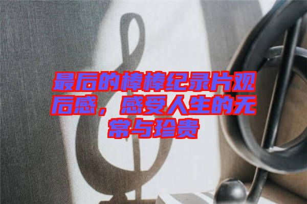 最后的棒棒紀(jì)錄片觀(guān)后感，感受人生的無(wú)常與珍貴