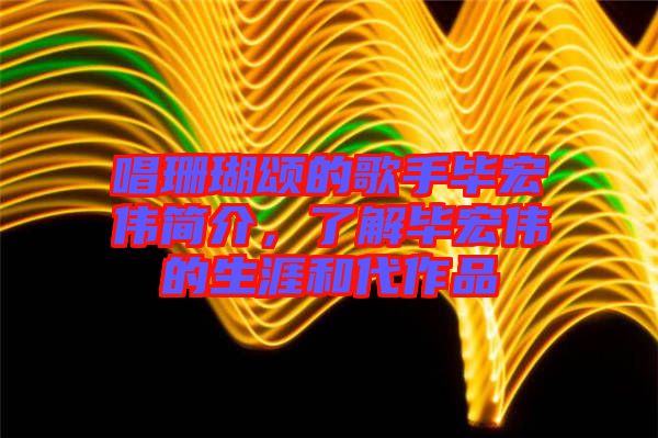 唱珊瑚頌的歌手畢宏偉簡介，了解畢宏偉的生涯和代作品