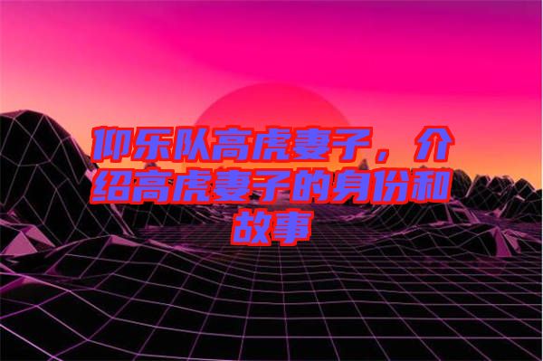 仰樂隊高虎妻子，介紹高虎妻子的身份和故事