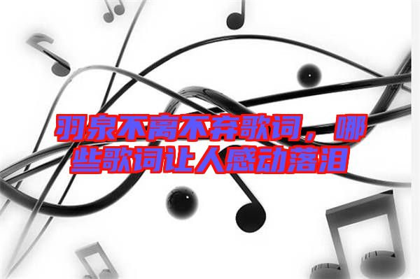 羽泉不離不棄歌詞，哪些歌詞讓人感動落淚