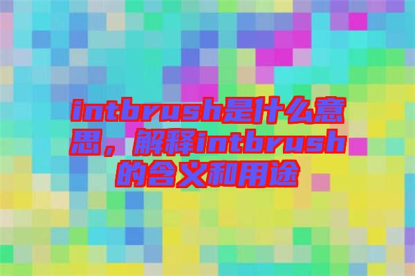 intbrush是什么意思，解釋intbrush的含義和用途
