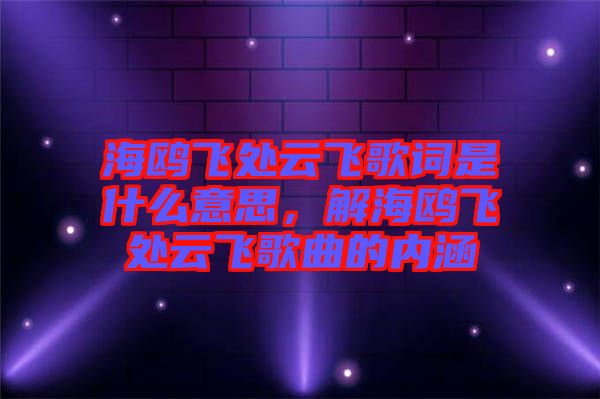 海鷗飛處云飛歌詞是什么意思，解海鷗飛處云飛歌曲的內(nèi)涵