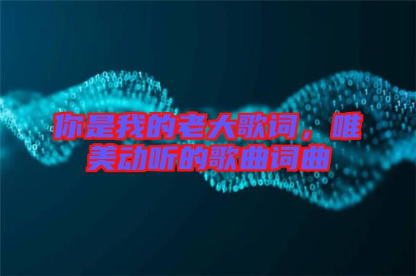 你是我的老大歌詞，唯美動(dòng)聽(tīng)的歌曲詞曲