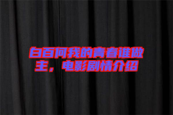 白百何我的青春誰做主，電影劇情介紹