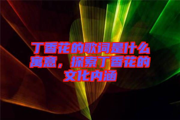丁香花的歌詞是什么寓意，探索丁香花的文化內(nèi)涵