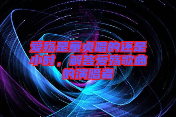 愛殤是董貞唱的還是小時，解答愛殤歌曲的演唱者