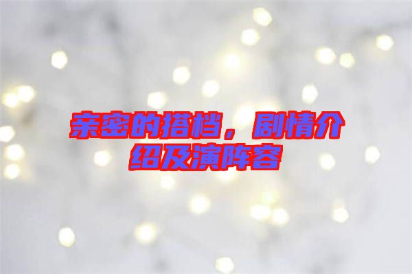 親密的搭檔，劇情介紹及演陣容