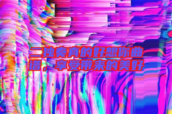 二獨(dú)奏真的好想你曲譜，享受帶來的美好