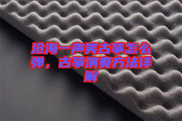 滄海一聲笑古箏怎么彈，古箏演奏方法詳解