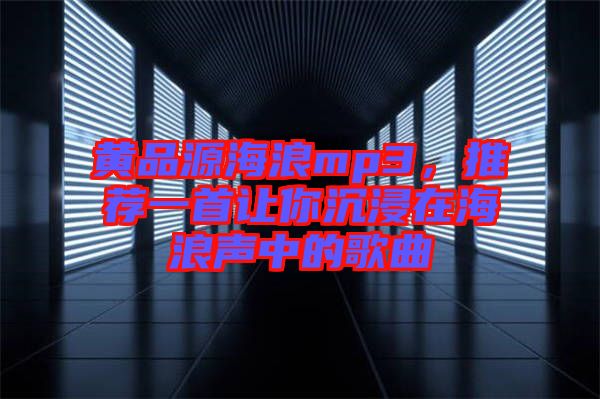 黃品源海浪mp3，推薦一首讓你沉浸在海浪聲中的歌曲