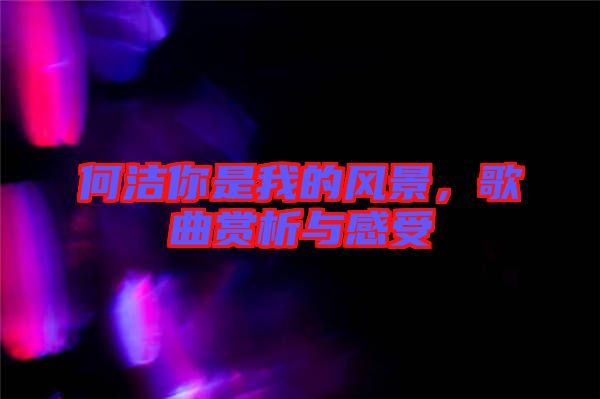 何潔你是我的風(fēng)景，歌曲賞析與感受