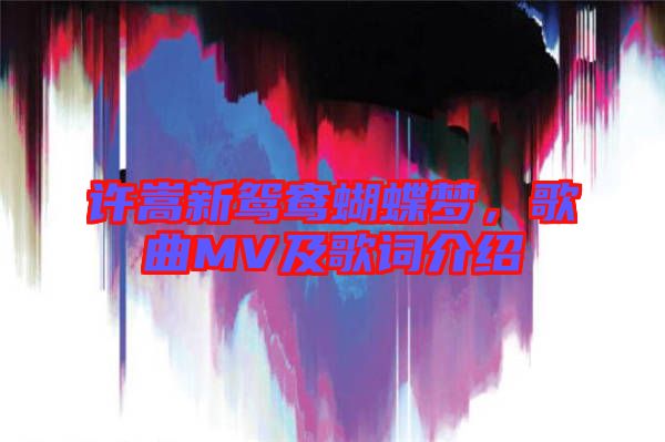 許嵩新鴛鴦蝴蝶夢(mèng)，歌曲MV及歌詞介紹