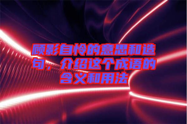 顧影自憐的意思和造句，介紹這個成語的含義和用法