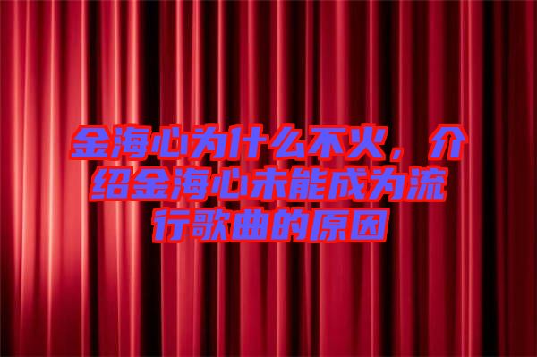 金海心為什么不火，介紹金海心未能成為流行歌曲的原因