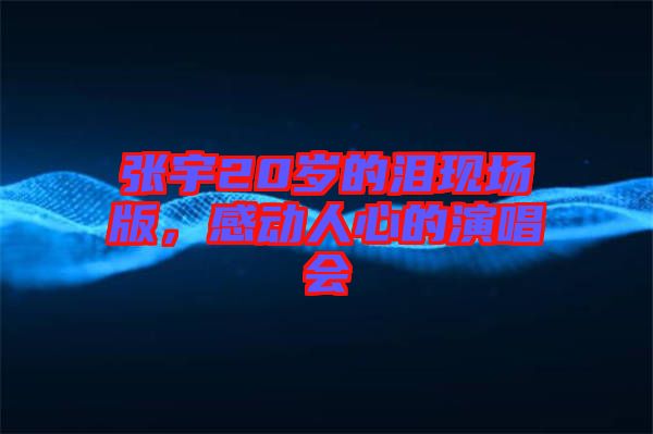 張宇20歲的淚現(xiàn)場版，感動人心的演唱會