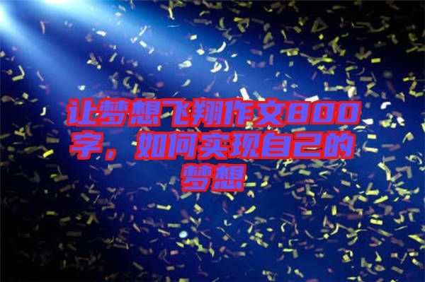 讓夢(mèng)想飛翔作文800字，如何實(shí)現(xiàn)自己的夢(mèng)想