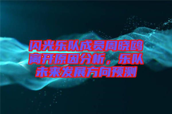 閃光樂隊成員周曉鷗離開原因分析，樂隊未來發(fā)展方向預測