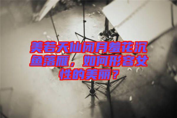 美若天仙閉月羞花沉魚落雁，如何形容女性的美麗？