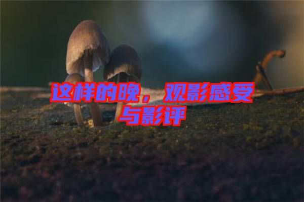 這樣的晚，觀影感受與影評