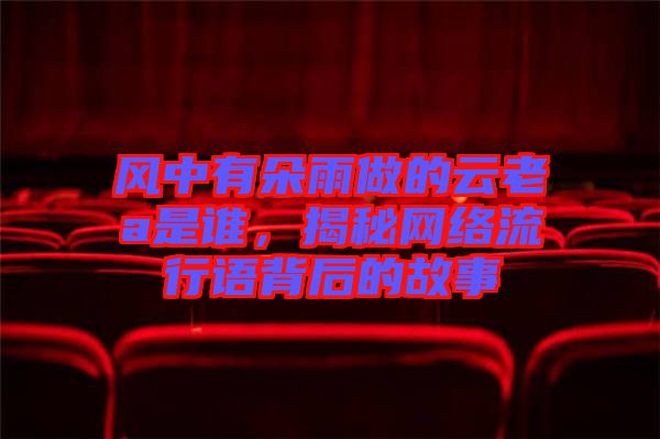 風中有朵雨做的云老a是誰，揭秘網(wǎng)絡(luò)流行語背后的故事