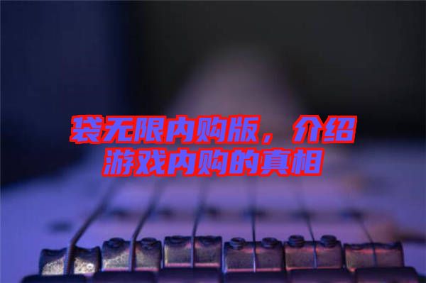 袋無限內(nèi)購版，介紹游戲內(nèi)購的真相