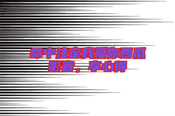 命中注定我愛你西瓜影音，享心得