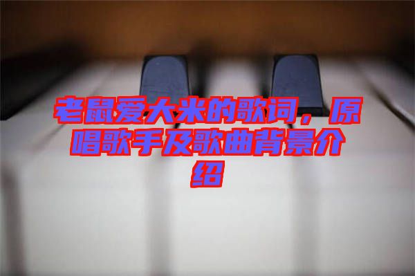 老鼠愛(ài)大米的歌詞，原唱歌手及歌曲背景介紹