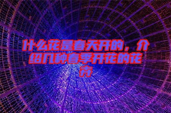 什么花是春天開(kāi)的，介紹幾種春季開(kāi)花的花卉