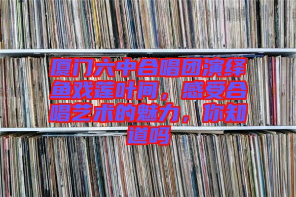 廈門六中合唱團演繹魚戲蓮葉間，感受合唱藝術(shù)的魅力，你知道嗎
