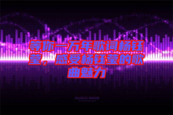 等你一萬年歌詞楊鈺瑩，感受楊鈺瑩的歌曲魅力