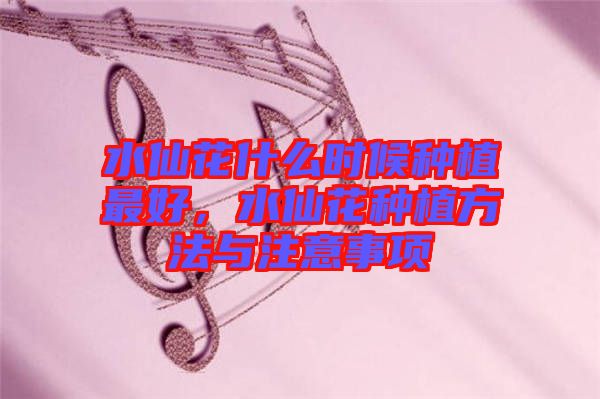 水仙花什么時(shí)候種植最好，水仙花種植方法與注意事項(xiàng)