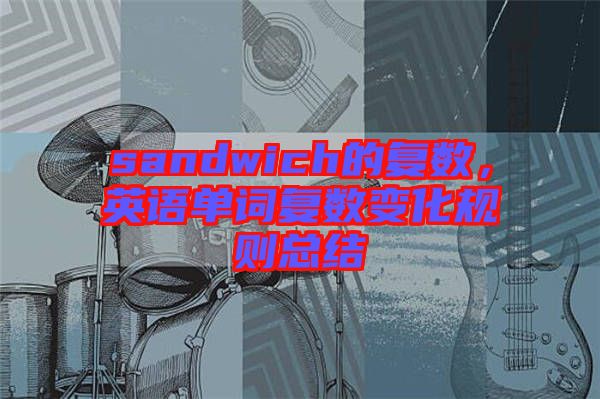 sandwich的復(fù)數(shù)，英語(yǔ)單詞復(fù)數(shù)變化規(guī)則總結(jié)