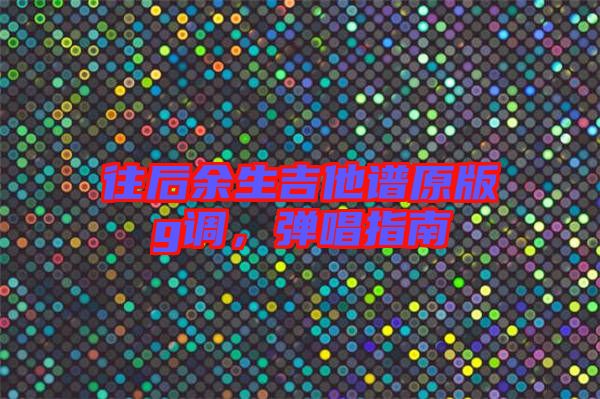 往后余生吉他譜原版g調(diào)，彈唱指南