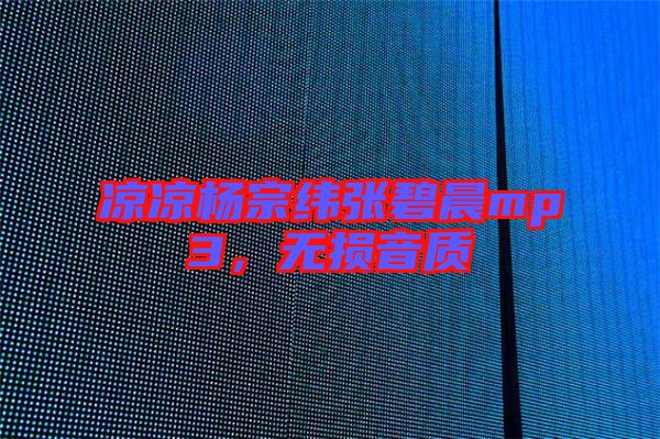 涼涼楊宗緯張碧晨mp3，無損音質(zhì)