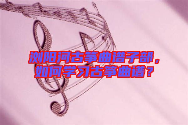 瀏陽(yáng)河古箏曲譜子部，如何學(xué)習(xí)古箏曲譜？