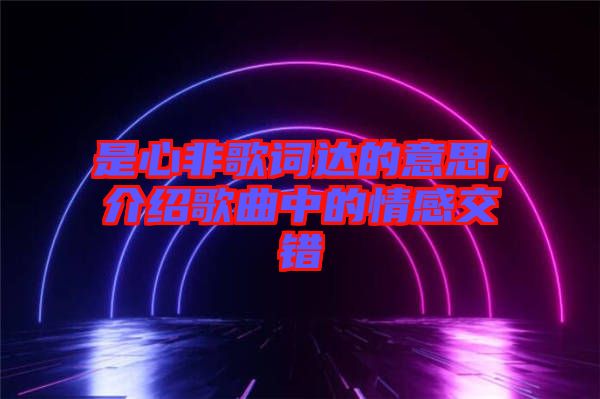 是心非歌詞達的意思，介紹歌曲中的情感交錯