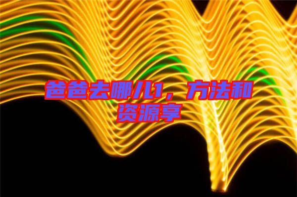 爸爸去哪兒1，方法和資源享