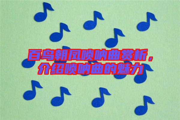 百鳥朝鳳嗩吶曲賞析，介紹嗩吶曲的魅力