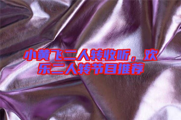 小黃飛二人轉收聽，歡樂二人轉節(jié)目推薦