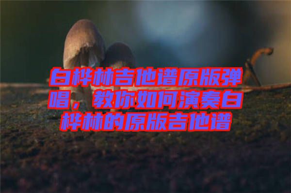 白樺林吉他譜原版彈唱，教你如何演奏白樺林的原版吉他譜