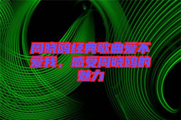 周曉鷗經(jīng)典歌曲愛不愛我，感受周曉鷗的魅力