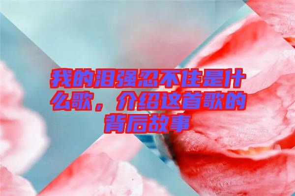 我的淚強忍不住是什么歌，介紹這首歌的背后故事