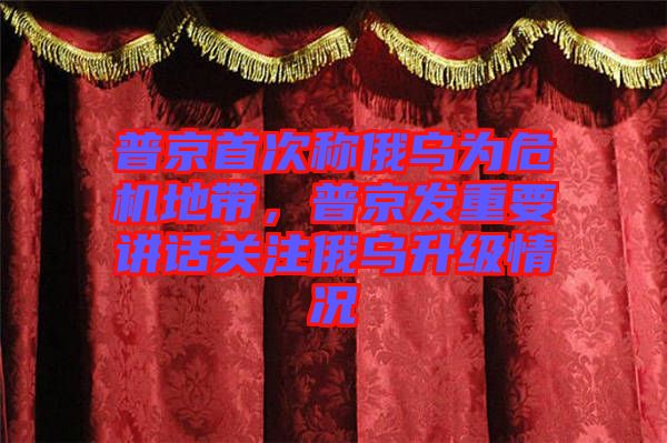 普京首次稱俄烏為危機(jī)地帶，普京發(fā)重要講話關(guān)注俄烏升級(jí)情況