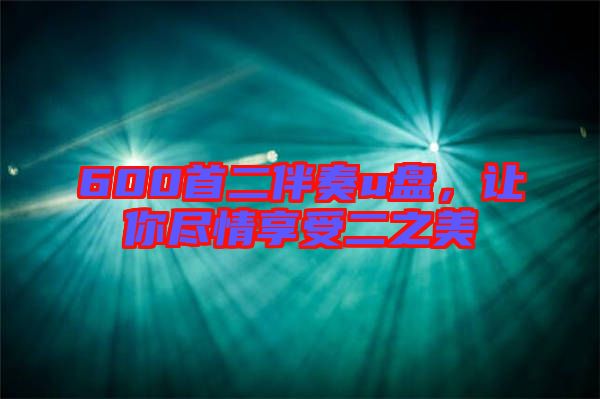 600首二伴奏u盤，讓你盡情享受二之美