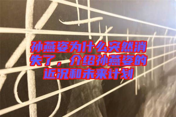 孫燕姿為什么突然消失了，介紹孫燕姿的近況和未來計(jì)劃