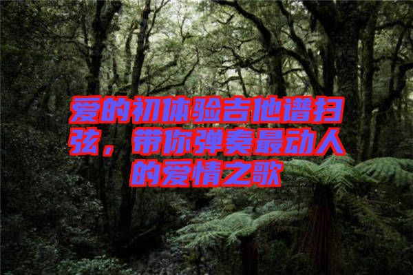 愛的初體驗吉他譜掃弦，帶你彈奏最動人的愛情之歌