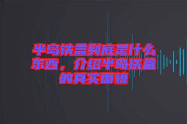 半島鐵盒到底是什么東西，介紹半島鐵盒的真實(shí)面貌