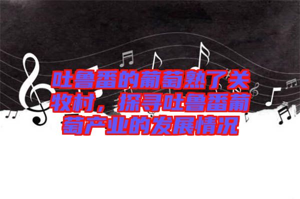 吐魯番的葡萄熟了關(guān)牧村，探尋吐魯番葡萄產(chǎn)業(yè)的發(fā)展情況